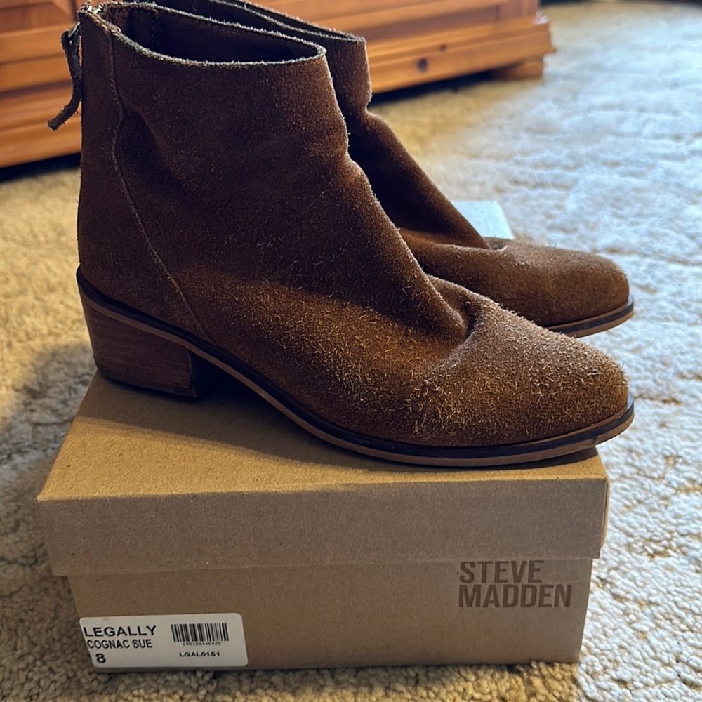 Steve Madden Legally Cognac Sue size 8m